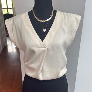 LOFT Cream Blouse Elegant Top